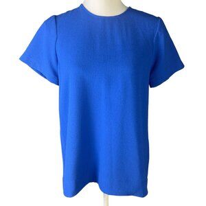 Madewell Womens Tailored Cobalt Blue Gauze Keyhole Back Blouse Size Small